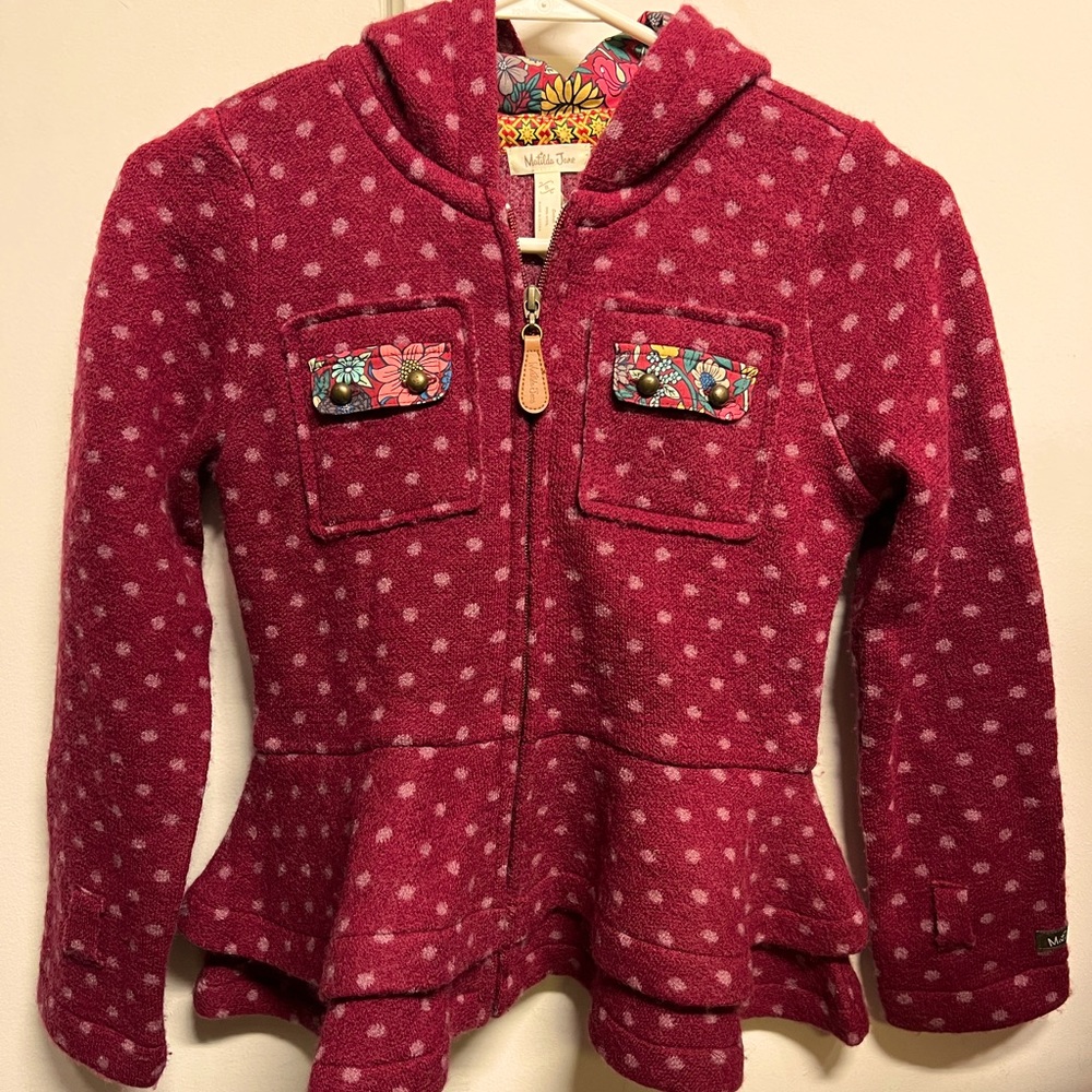 Matilda Jane Girls 8 Devon Tiered Wool Winter Coat Boutique Jacket